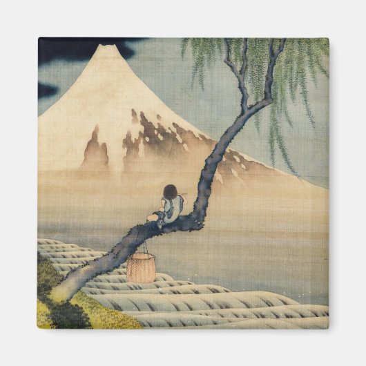 Katsushika Hokusai - Boy Viewing Mount Fuji Magnet (Vorne)