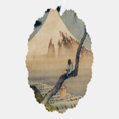 Katsushika Hokusai - Boy Viewing Mount Fuji Ornament Karte (Rechts)