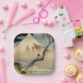 Katsushika Hokusai - Boy Viewing Mount Fuji Pappteller (Party)