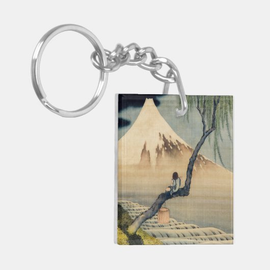 Katsushika Hokusai - Boy Viewing Mount Fuji Schlüsselanhänger (Vorderseite links)