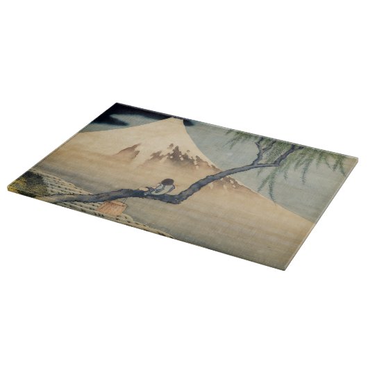Katsushika Hokusai - Boy Viewing Mount Fuji Schneidebrett (Ecke)