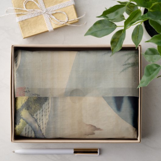 Katsushika Hokusai - Boy Viewing Mount Fuji Seidenpapier (Geschenk)