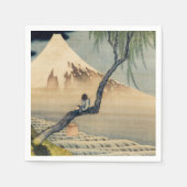 Katsushika Hokusai - Boy Viewing Mount Fuji Serviette (Vorderseite)