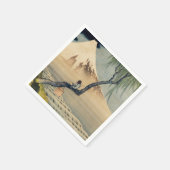 Katsushika Hokusai - Boy Viewing Mount Fuji Serviette (Ecke)