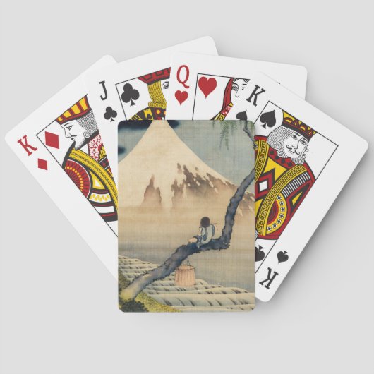 Katsushika Hokusai - Boy Viewing Mount Fuji Spielkarten (Rückseite)