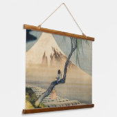 Katsushika Hokusai - Boy Viewing Mount Fuji Wandteppich Mit Holzrahmen (Gewinkelt)