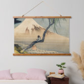 Katsushika Hokusai - Boy Viewing Mount Fuji Wandteppich Mit Holzrahmen (Schlafzimmer)