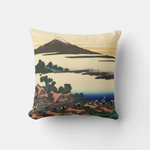 Katsushika Hokusai Dawn in Kai Provinz Poster Kissen