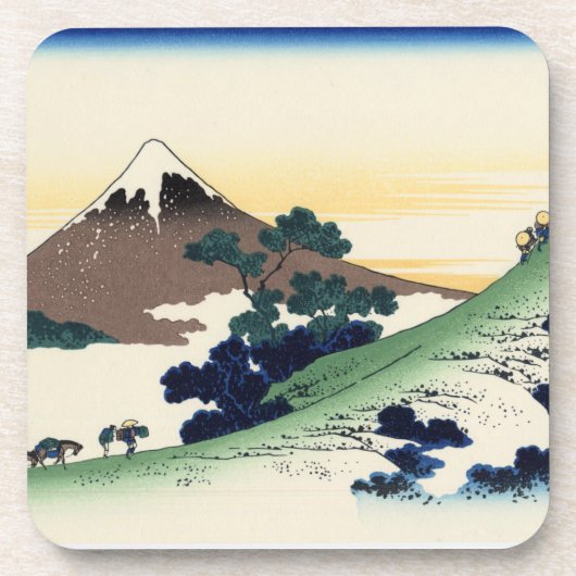 Katsushika Hokusai. Der Eindringpass in der Provin Getränkeuntersetzer (Vorderseite)