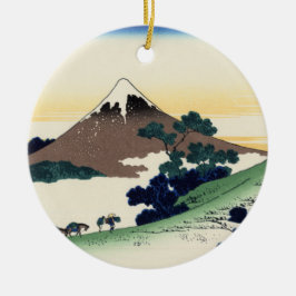 Katsushika Hokusai. Der Eindringpass in der Provin Keramik Ornament