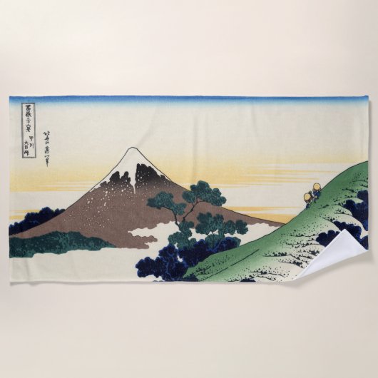 Katsushika Hokusai. Der Eindringpass in der Provin Strandtuch (Vorderseite)