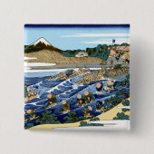 Katsushika Hokusai Der Fuji aus Kanaya gesehen Button (Vorderseite)