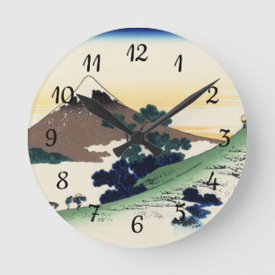Katsushika Hokusai. Der Inume-Pass in der Provinz Runde Wanduhr