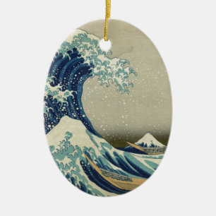 Katsushika Hokusai: Die große Welle in Kanagawa Keramik Ornament