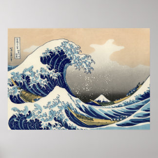 Katsushika Hokusai Die große Welle in Kanagawa Poster