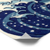 KATSUSHIKA HOKUSAI - Die große Welle von Kanagawa Poster (Ecke)