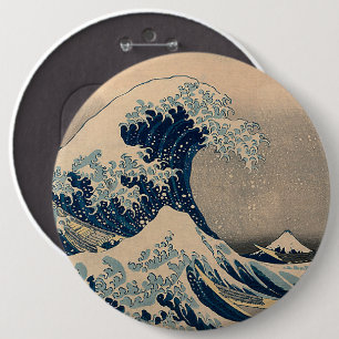 Katsushika Hokusai. Die große Welle vor Kanagawa Button