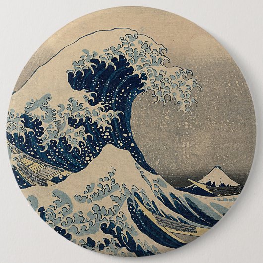 Katsushika Hokusai. Die große Welle vor Kanagawa Button (Vorderseite)