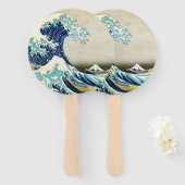 Katsushika Hokusai - Die große Welle vor Kanagawa Fächer (Vorne und Hinten)