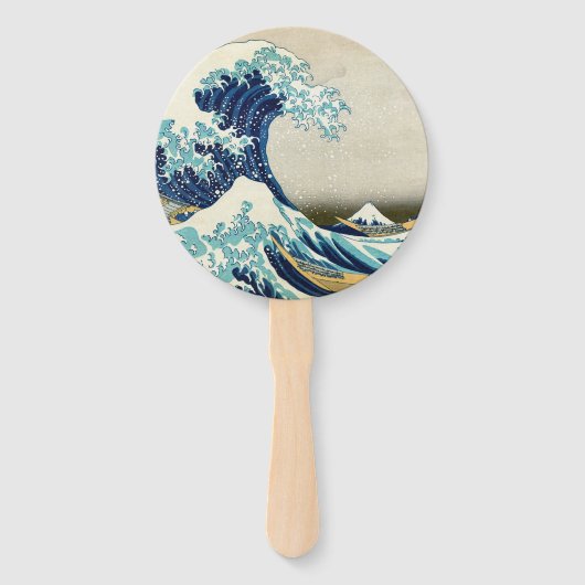 Katsushika Hokusai - Die große Welle vor Kanagawa Fächer (Vorderseite)