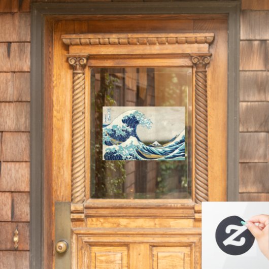 Katsushika Hokusai - Die große Welle vor Kanagawa Fensteraufkleber (Haustür)