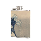 Katsushika Hokusai. Die große Welle vor Kanagawa Flachmann (Links)