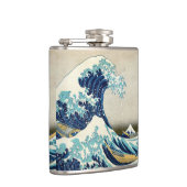 Katsushika Hokusai - Die große Welle vor Kanagawa Flachmann (Rechts)