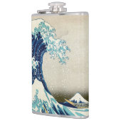 Katsushika Hokusai - Die große Welle vor Kanagawa Flachmann (Links)