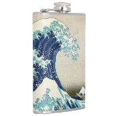 Katsushika Hokusai - Die große Welle vor Kanagawa Flachmann (Rechts)