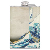 Katsushika Hokusai - Die große Welle vor Kanagawa Flachmann (Rückseite)