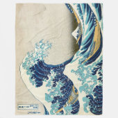 Katsushika Hokusai - Die große Welle vor Kanagawa Fleecedecke (Vorderseite)