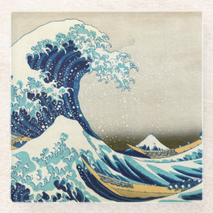 Katsushika Hokusai - Die große Welle vor Kanagawa Glasuntersetzer