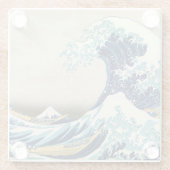 Katsushika Hokusai - Die große Welle vor Kanagawa Glasuntersetzer (Rückseite)