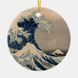 Katsushika Hokusai. Die große Welle vor Kanagawa Keramik Ornament