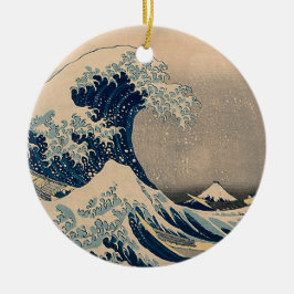 Katsushika Hokusai. Die große Welle vor Kanagawa Keramik Ornament