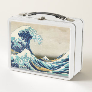 Katsushika Hokusai - Die große Welle vor Kanagawa Metall Brotdose