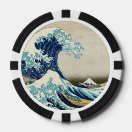Katsushika Hokusai - Die große Welle vor Kanagawa Pokerchips