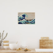 Katsushika Hokusai - Die große Welle vor Kanagawa Poster (Küche)