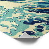 Katsushika Hokusai - Die große Welle vor Kanagawa Poster (Ecke)