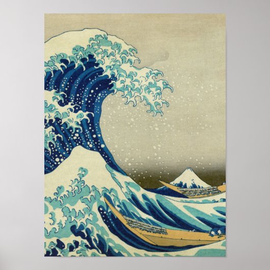 Katsushika Hokusai - Die große Welle vor Kanagawa Poster (Vorne)