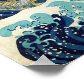 Katsushika Hokusai - Die große Welle vor Kanagawa Poster (Ecke)