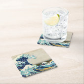 Katsushika Hokusai - Die große Welle vor Kanagawa Rechteckiger Pappuntersetzer (Vor Ort)