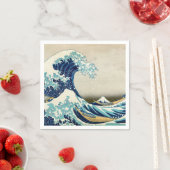 Katsushika Hokusai - Die große Welle vor Kanagawa Serviette (Beispiel)