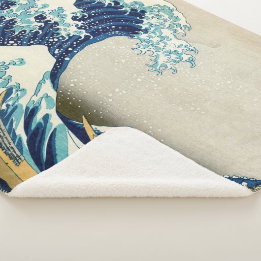 Katsushika Hokusai - Die große Welle vor Kanagawa Sherpadecke (3/4)