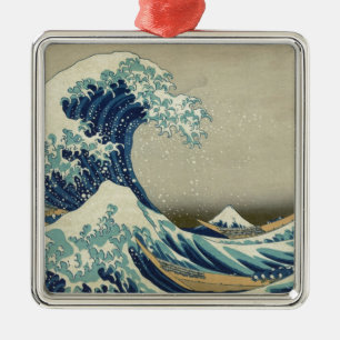 Katsushika Hokusai: Die große Welle vor Kanagawa Silbernes Ornament