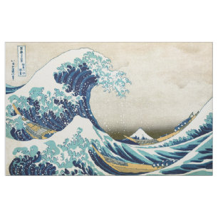 Katsushika Hokusai - Die große Welle vor Kanagawa Stoff