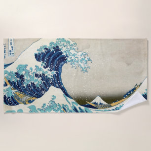 Katsushika Hokusai - Die große Welle vor Kanagawa Strandtuch