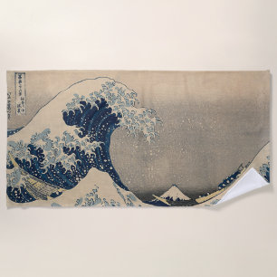 Katsushika Hokusai. Die große Welle vor Kanagawa Strandtuch