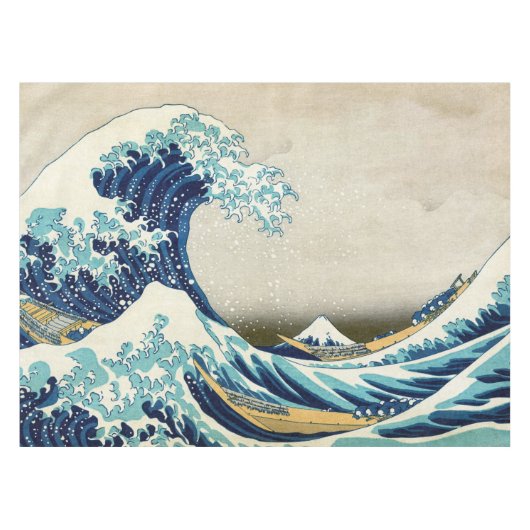 Katsushika Hokusai - Die große Welle vor Kanagawa Tischdecke (Vorderseite (Horizontal))
