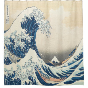 Katsushika Hokusai, die große Welle weg von Duschvorhang